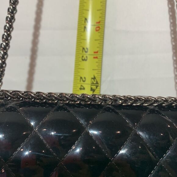 JELLY quilted look bag gunmetal chain strap crossbody/shoulder twist lock NWOT - Picture 14 of 16